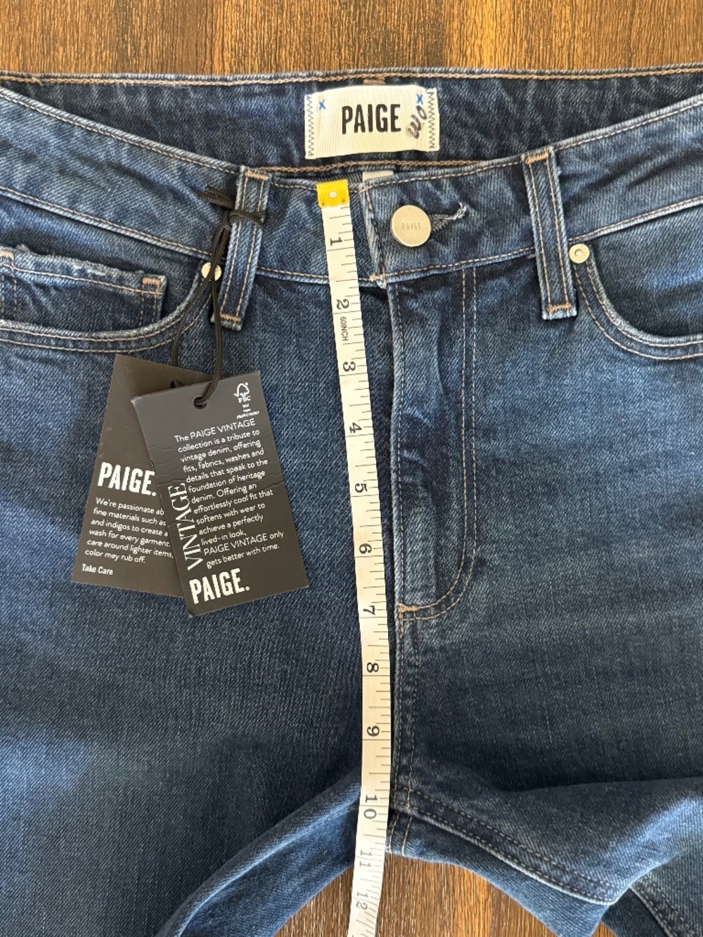 PAIGE Leenah Ankle High Rise Trouser Leg Jeans Raw Hem Gracie Lou NWT 25 - Picture 14 of 16